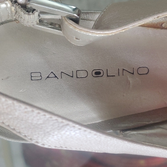 BANDOLINO leather heels open toes sling back - Picture 7 of 8